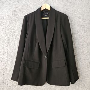 Lane Bryant Black Blazer Size 18 2XL Shawl Lapel Jacket Office Casual Dressy